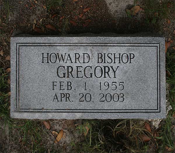 Howard Bishop Gregory Gravestone Photo