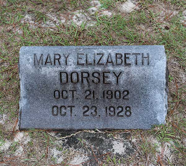 Mary Elizabeth Dorsey Gravestone Photo