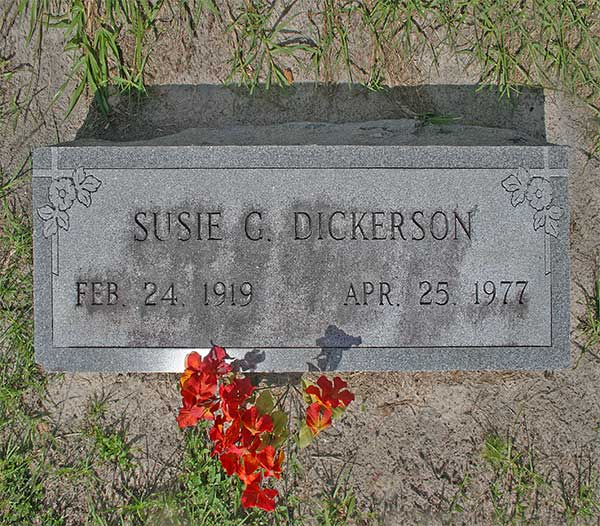 Susie G. Dickerson Gravestone Photo