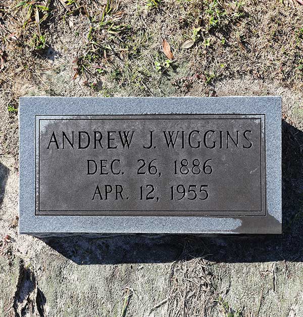 Andrew J. Wiggens Gravestone Photo