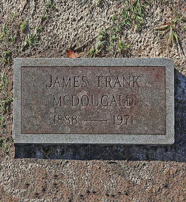 James Frank McDougald Gravestone Photo