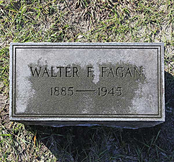 Walter F. Fagan Gravestone Photo