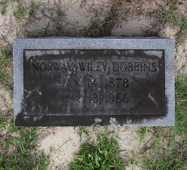 Norway Wiley Dobbins Gravestone Photo