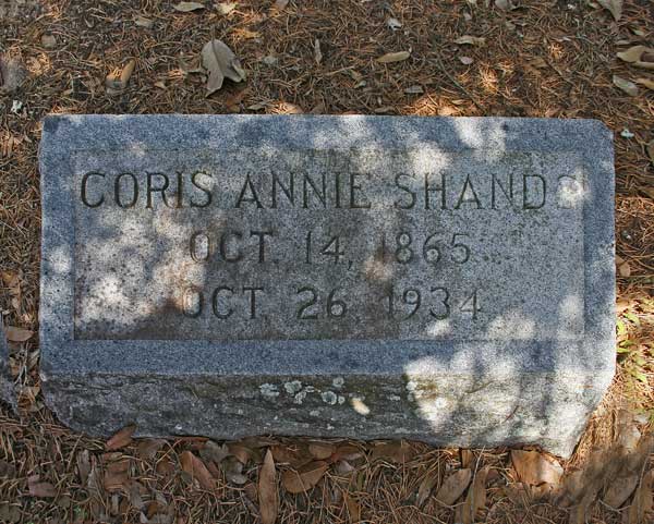 Coris Annie Shands Gravestone Photo