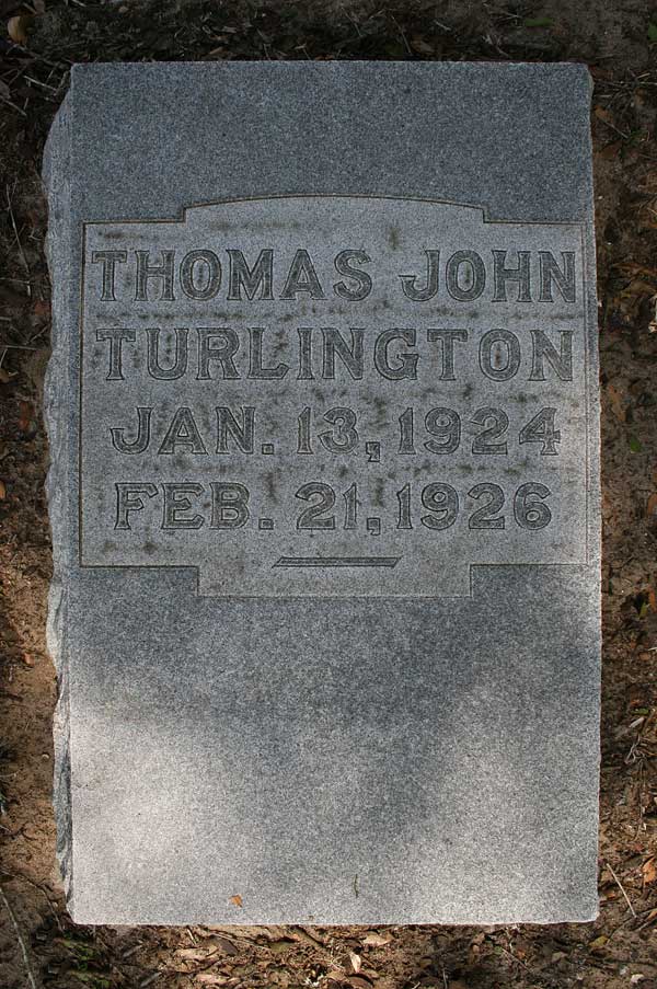 Thomas John Turlington Gravestone Photo