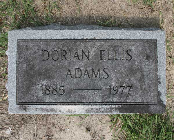 Dorian Ellis Adams Gravestone Photo