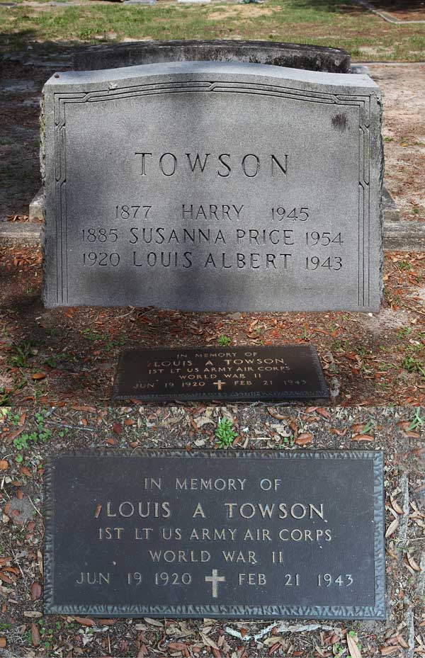 Harry & Susanna Price & Louis Albert Towson Gravestone Photo