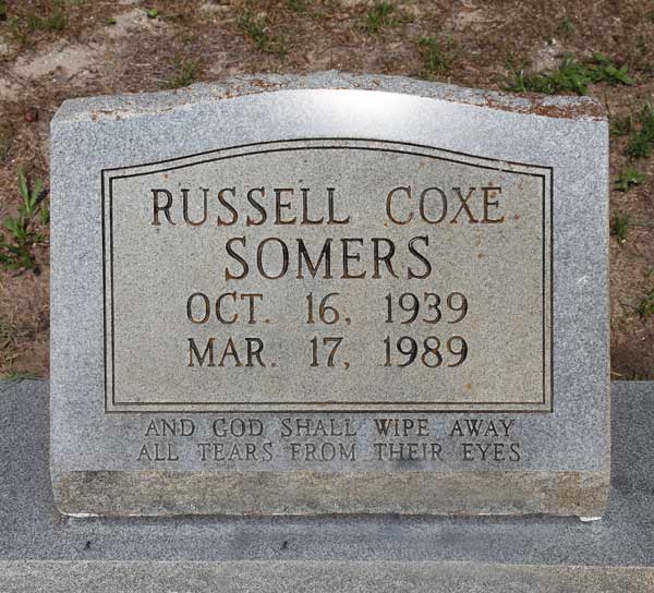 Russell Coxe Somers Gravestone Photo
