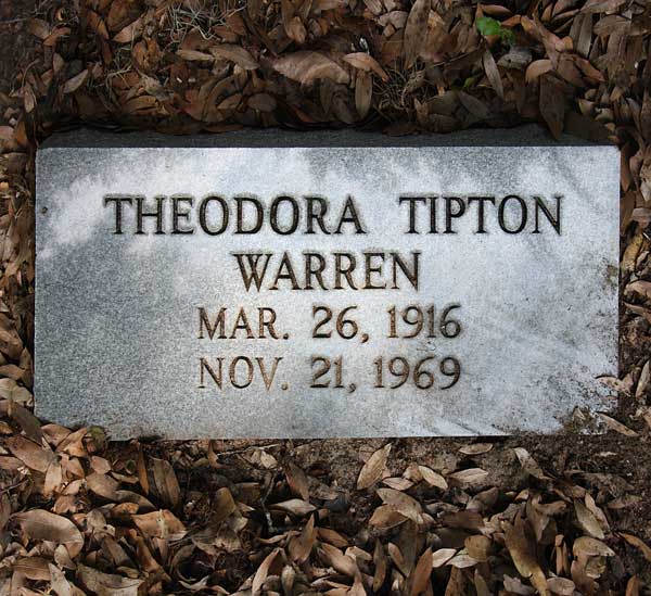 Theodora Tipton Warren Gravestone Photo