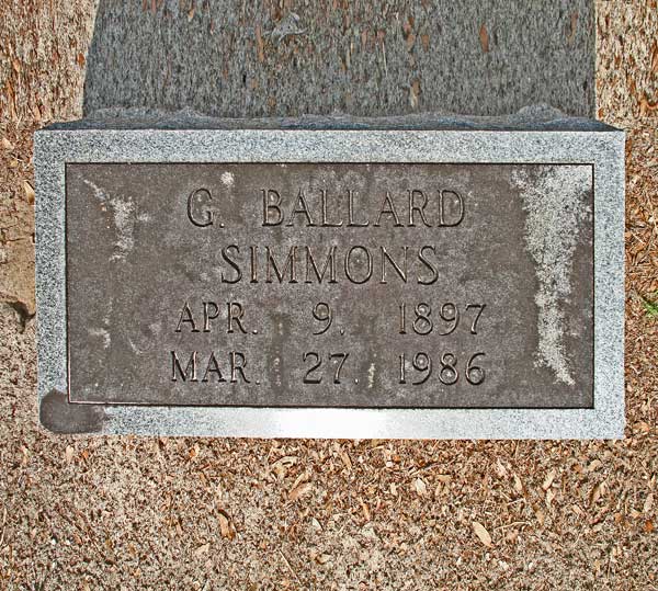 G. Ballard Simmons Gravestone Photo
