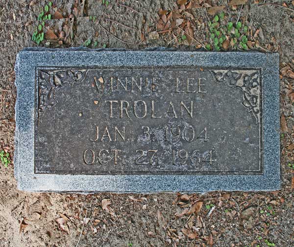 Winnie Lee Trolan Gravestone Photo