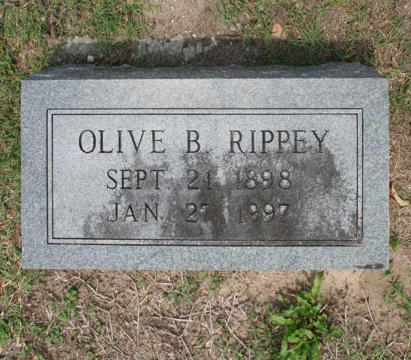 Olive B. Rippey Gravestone Photo