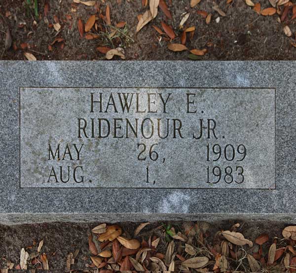 Hawley E. Ridenour Gravestone Photo