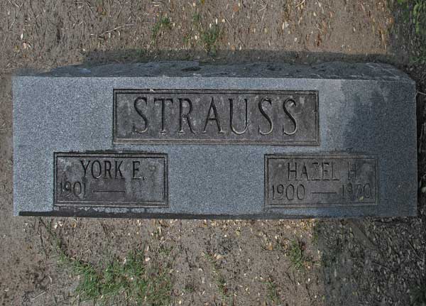 York E. & Hazel H. Strauss Gravestone Photo