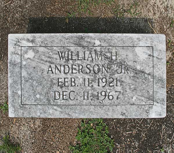 William H. Anderson Gravestone Photo