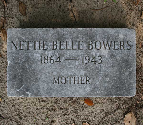 Nettie Belle Bowers Gravestone Photo