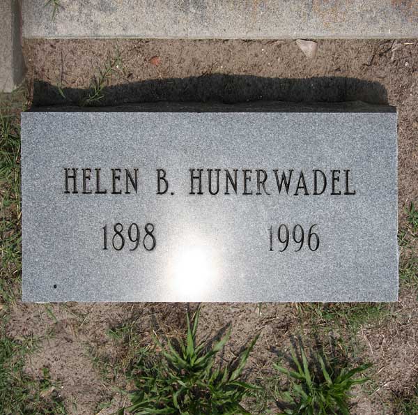 Helen B. Hunerwadel Gravestone Photo