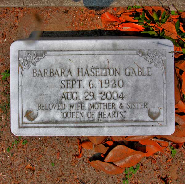 Barbara Haselton Gable Gravestone Photo