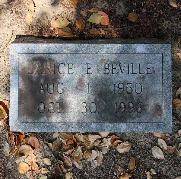 Janice E. Beville Gravestone Photo