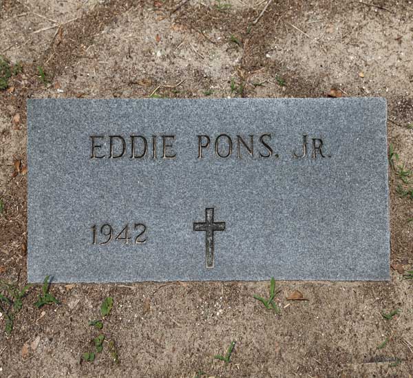 Eddie Pons Gravestone Photo