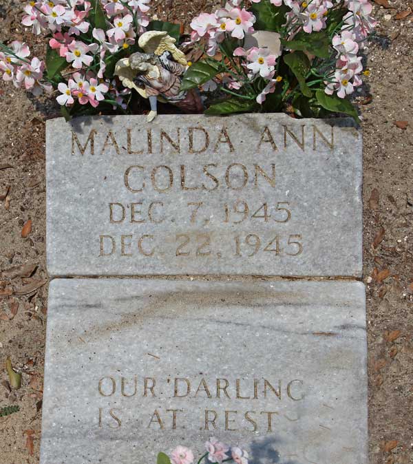 Malinda Ann Colson Gravestone Photo