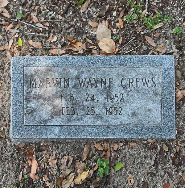 Marvin Wayne Crews Gravestone Photo