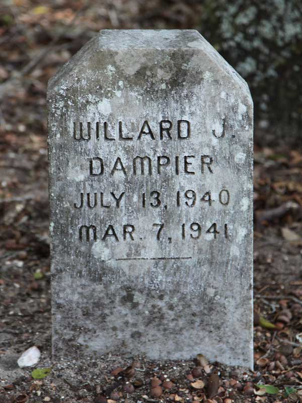 Willard J. Dampier Gravestone Photo