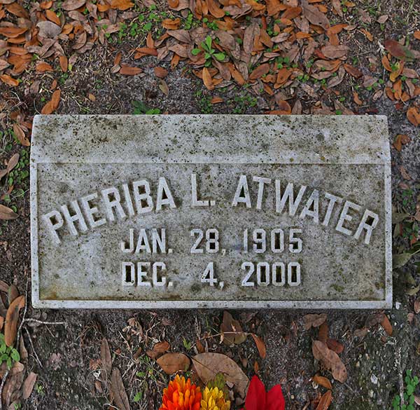 Pheriba L. Atwater Gravestone Photo