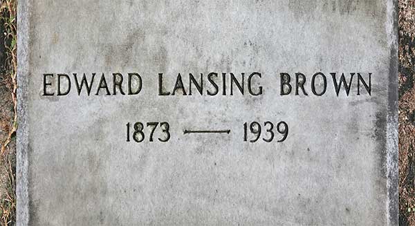 Eward Lansing Brown Gravestone Photo