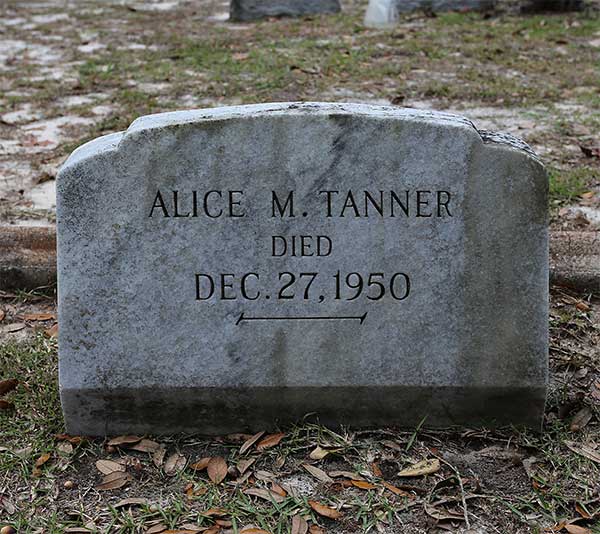 Alice M. Tanner Gravestone Photo