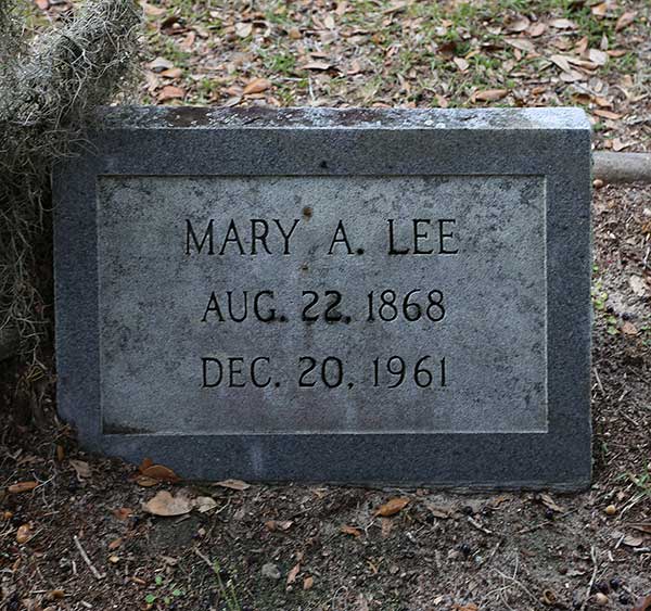 Mary A. Lee Gravestone Photo