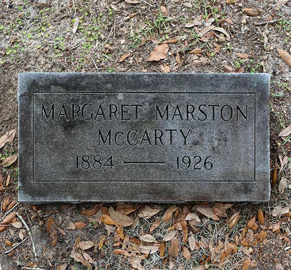 Margaret Marston McCarty Gravestone Photo