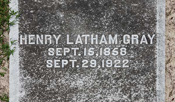 Henry Latham Gray Gravestone Photo