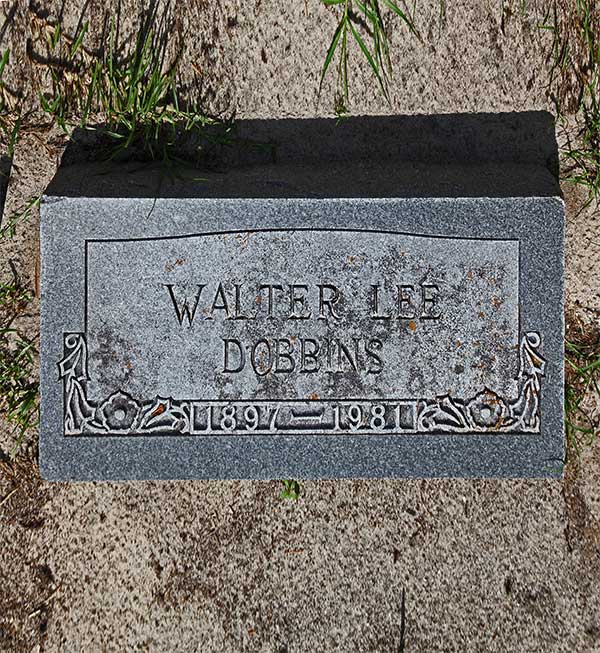 Walter Lee Dobbins Gravestone Photo