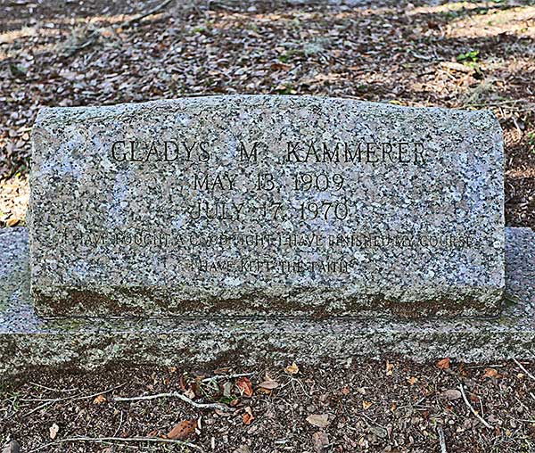 Gladys M. Kammerer Gravestone Photo