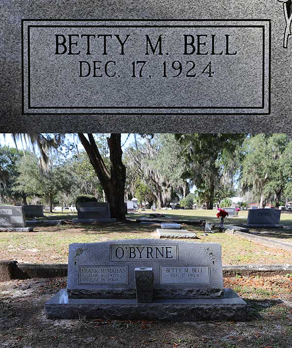 Betty M. Bell O'Byrne Gravestone Photo