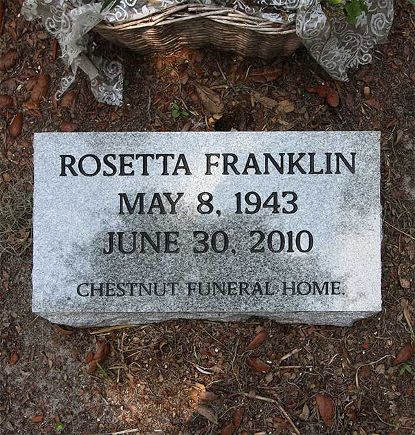 Rosetta Franklin Gravestone Photo