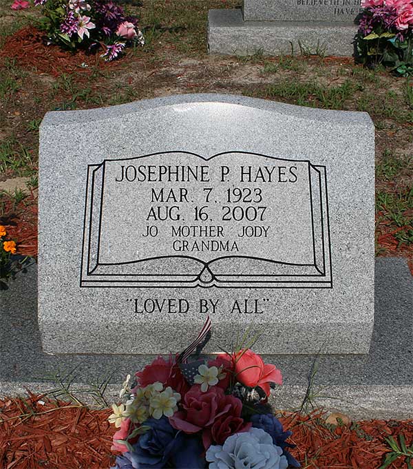 Josephine P. Hayes Gravestone Photo