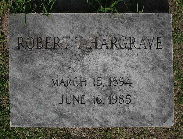 Robert T. Hargrave Gravestone Photo