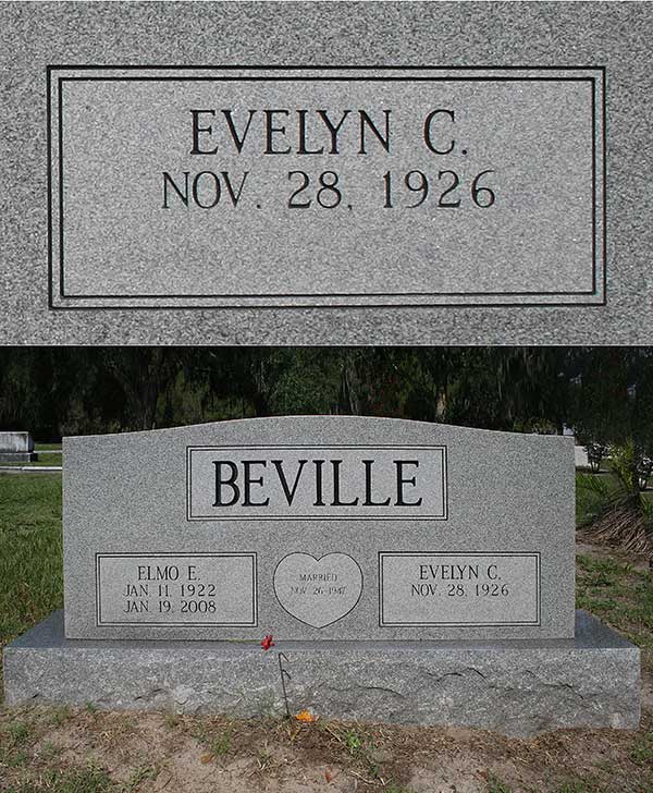 Evelyn C. Beville Gravestone Photo