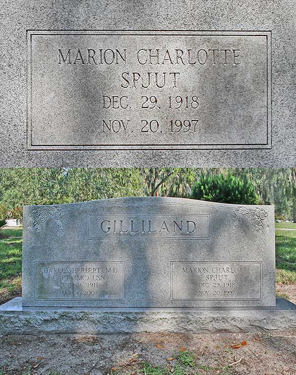 Marion Charlottee Spjut Gilliland Gravestone Photo