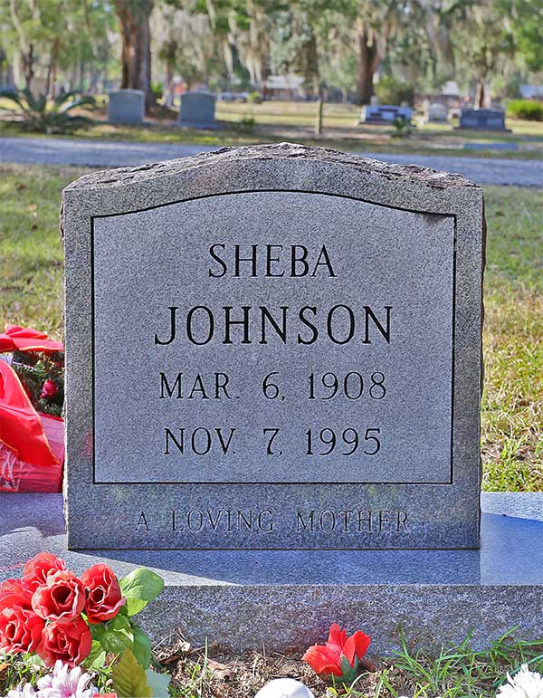 Sheba Johnson Gravestone Photo