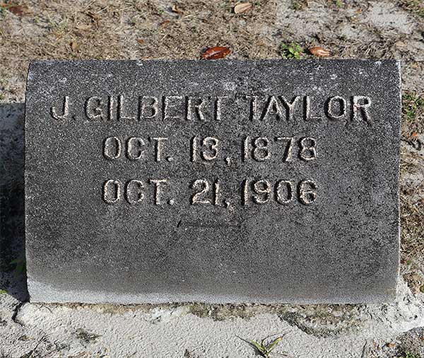 J. Gilbert Taylor Gravestone Photo