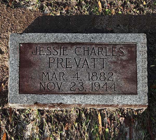 Jessie Charles Prevatt Gravestone Photo