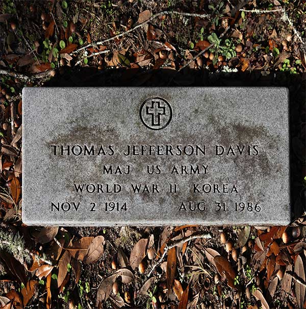 Thomas Jefferson Davis Gravestone Photo