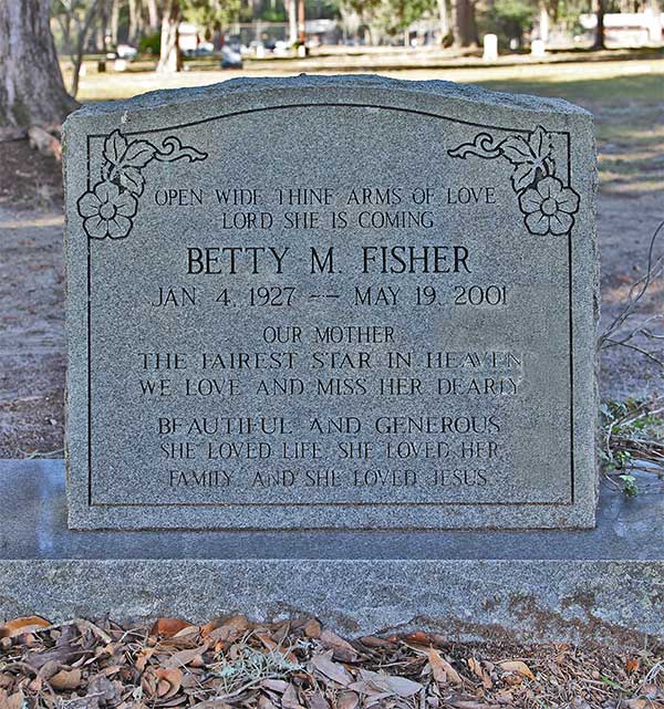 Betty M. Fisher Gravestone Photo