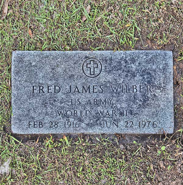 Fred James Wilber Gravestone Photo