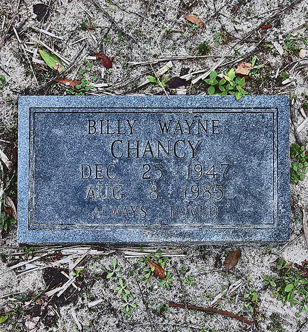 Billy Wayne Chancy Gravestone Photo