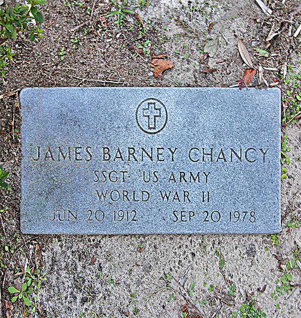 James Barney Chancy Gravestone Photo