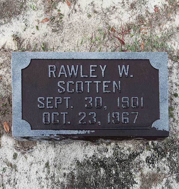 Rawley W. Scotten Gravestone Photo